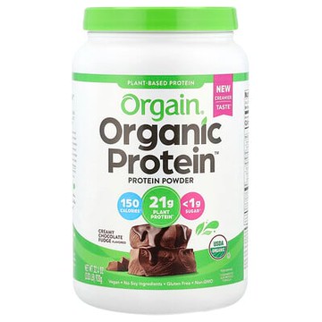 Orgain, Organic Protein™ 有機蛋白質粉，植物基，奶油巧克力軟糖，2.03 磅（920 克）