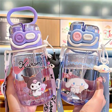 庫洛米水杯女學生上學專用可愛兒童吸管水杯耐高溫tritan塑料水壺