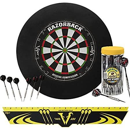 Viper Defender Backboard Sisal Bristle Steel Tip Dartboard Bundle