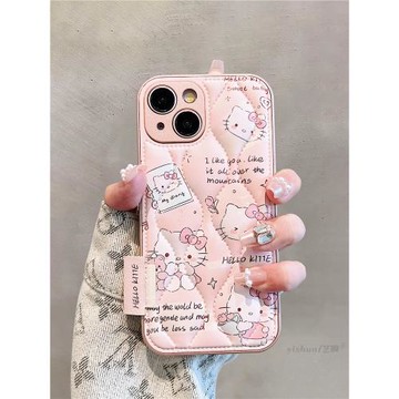 適用蘋果15ProMax手機殼iPhone16pro冬季新款羽絨服13日韓可愛KT貓12粉色少女感16max全包防摔14pm硅膠保護套