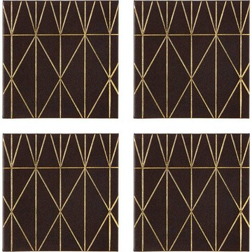 《Premier》Geome杯墊4入(幾何金)