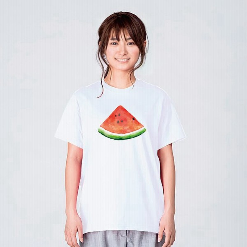 スイカ イラスト Tシャツ メンズ レディース おしゃれ かわいい 白 夏 プレゼント 大きいサイズ 綿100 160 S M L Xl 通販 Lineポイント最大get Lineショッピング