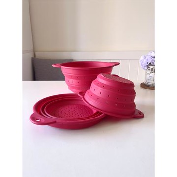 出口 硅膠折疊瀝水籃 洗菜籃耐高溫瑞士同款洗水果籃置物籃