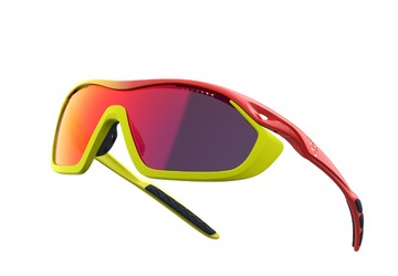 【【蘋果戶外】】720armour B355G-7 螢桔紅+螢黃綠/灰紅 Analog Pro 運動太陽眼鏡 飛磁換片