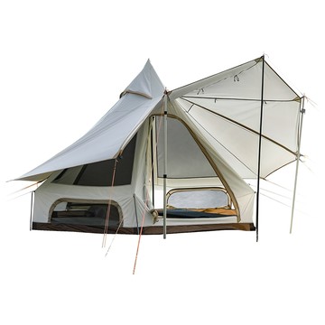 KingCamp 雙層尖頂帳篷320  象牙色  4-6人