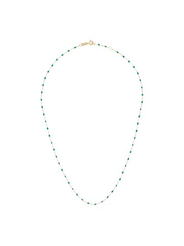 Gigi Clozeau - 18kt yellow gold and green beaded necklace - women - Resin/18kt Yellow Gold - One Size