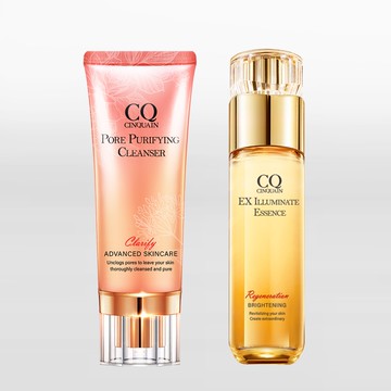 【粉刺抽離】CQ思珂 全能極淨玫瑰潔顏乳+璀璨光晶透活膚露