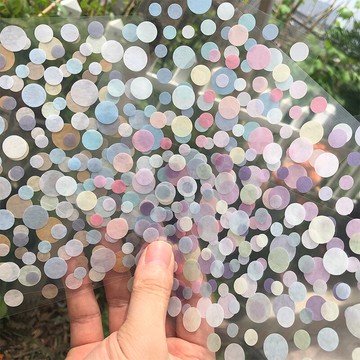 手賬圓點和紙貼紙基礎款裝飾杯子手機殼少女心ins小貼畫波點純色貼紙鹽系漸變簡約日記記號貼手帳diy素材工具