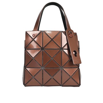 BAO BAO ISSEY MIYAKE CARAT 3X3 亮面手提小方盒(焦糖棕)