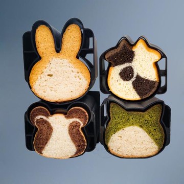 三能低糖貓咪動物吐司可愛貓頭兔頭熊頭牛頭不沾面包土司烘焙模具