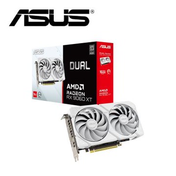 華碩 DUAL-RX9060XT-16G-WHITE 顯示卡+華碩 TUF M4 AIR 電競滑鼠+華碩 TUF P1 鼠墊