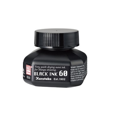 Kuretake 日本吳竹 ZIG 漫畫用墨液 黑色 / 瓶 CNCE104-6【APP滿額下單10%點數(單一帳號最高5000點)】1/31止