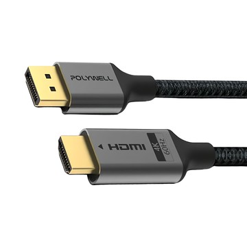 POLYWELL 寶利威爾 DP轉HDMI 4K60Hz 影音傳輸線 PW15-W46  1條