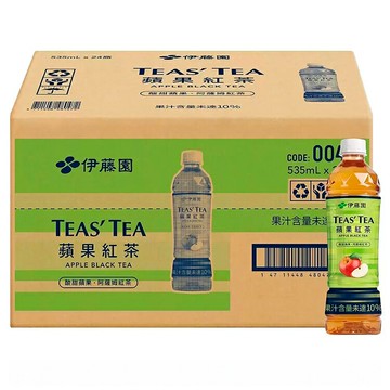 [COSCO代購6]  單次運費限購一組 C125247 Ito-En 伊藤園 Teas' Tea 蘋果紅茶 535毫升 X 24瓶