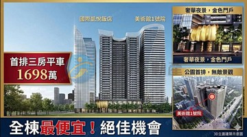 美術一號院三房平車1598萬(年底交屋)｜高雄市鼓山區明誠四路
