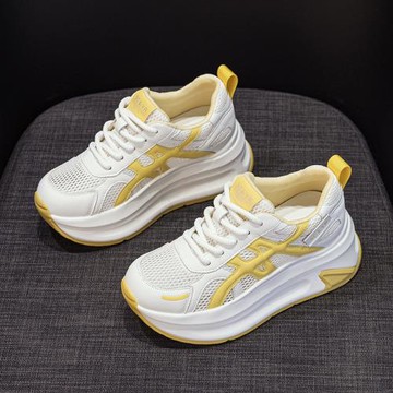 厚底增高阿甘小個子女鞋2025夏季新款休閑時尚百搭輕便厚底女鞋