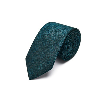 絲質印花配襯領帶/深藍色 | 4110020069