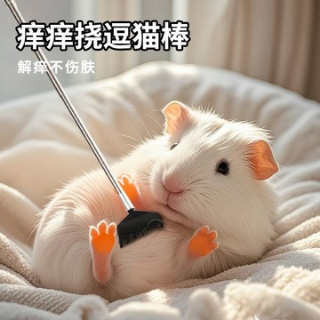 鋪 荷蘭豬抓癢寵物玩具倉鼠豚鼠金絲熊撓癢癢按摩互動可伸縮款麪包蟲 寵物專用 方便 解悶 出貨 倉鼠玩具 倉鼠用品 倉鼠床