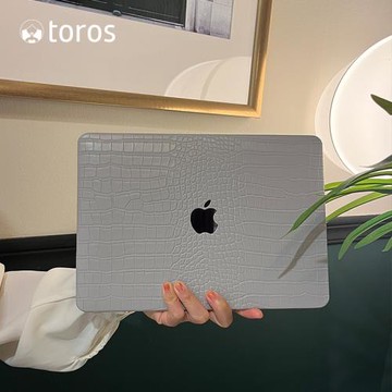 鱷魚紋M4適用13.6寸macbookair保護殼16macbookpro保護套14蘋果筆記本m3電腦殼m2皮質15透明m1軟防摔女生外殼