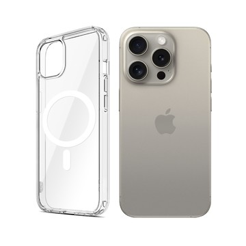 POLYWELL iPhone 15 Pro MagSafe磁吸式透明手機殼