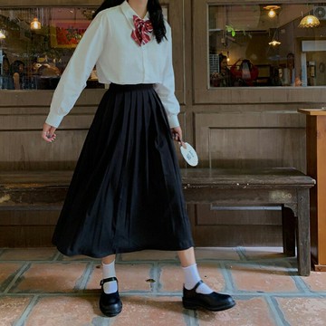 jk制服秋季女學院風襯衫長裙初中高中學生校服班服畢業運動會套裝
