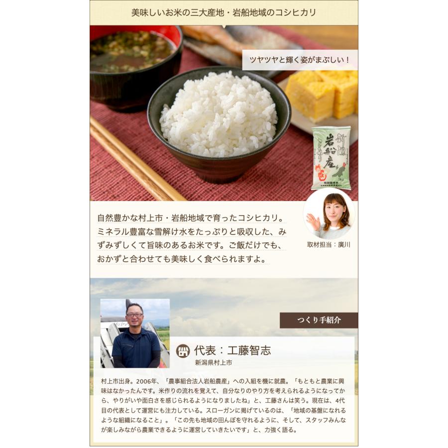 特別栽培米（減農薬・減化学肥料）岩船産コシヒカリ 精米5kg 岩船農産 送料無料