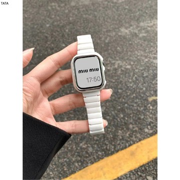 【下殺免運】 AppleWatch 陶瓷純色錶帶 不掉色錶帶 白色錶帶 S8 S7 SE 44mm 41mm 45mm