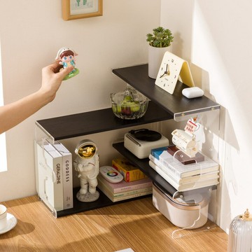 【含稅/免運】 實木書架轉角置物架學生書桌收納架簡易辦公桌儲物架家用桌上書柜