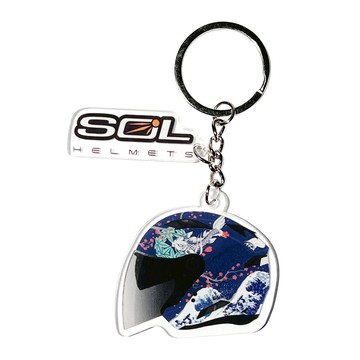 SOL 安全帽鑰匙圈 浮世繪_藍/綠