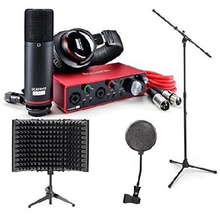 Vocal Recording Kit by BRENDAZ with Scarlett 2i2 Audio Interface, Mic, Headphones, Pop Filter, and Reflection Filter