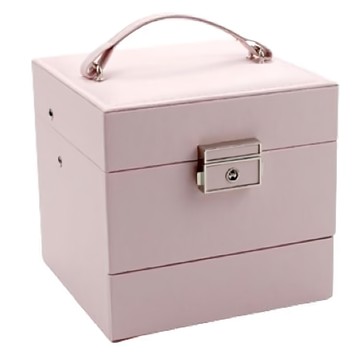 PORA BELLA 鏡子皮革首飾盒  粉色