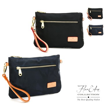 DF Flor Eden - 東京時尚簡約尼龍配真皮單肩手提斜背小方包-共2色