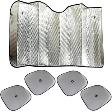 休旅車專用雙面氣泡前遮陽板1入+小圓弧4入(2包)