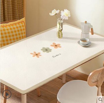 促銷活動~輕奢高級感桌布防水防油免洗防燙PVC皮革餐桌墊長方形茶幾墊台布 雙11全館免運