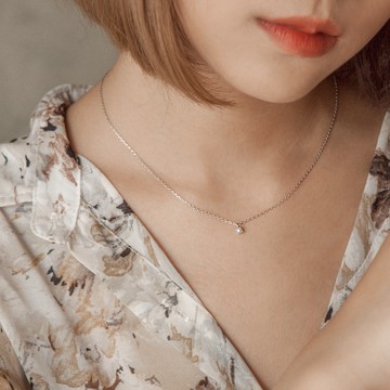 【Isha Jewelry】珍珠單鑽純銀項鍊 | 誕生石系列 6月 生日禮物