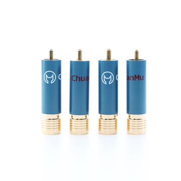 免焊接 RCA插頭【川木】全新現貨【P243】純銅鍍金 蓮花接頭