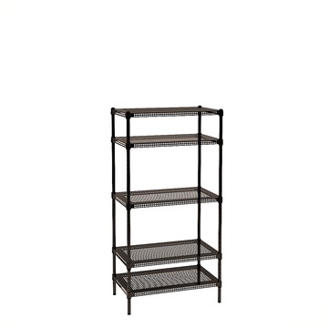 [客尊屋]粗管/沖孔/45x75x150hcm 黑武士沖孔 五層架黑武士