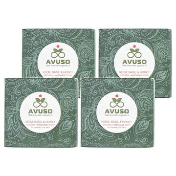 AVUSO 行道者 苦楝羅勒蜂蜜手工皂  125g  4盒