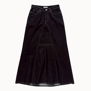 1989 Studio Long Denim Skirt Dark