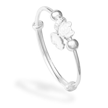 【童樂繪金飾】兒童純銀手鐲手環 心之所象 (彌月銀飾 滿月禮)