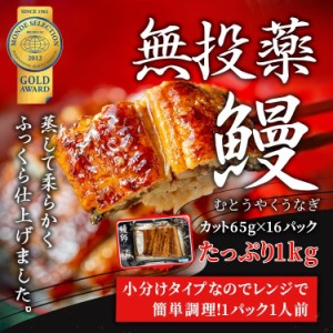 うなぎ 鰻 蒲焼き 国産 鹿児島県産 約65g×16パック 化粧箱入り