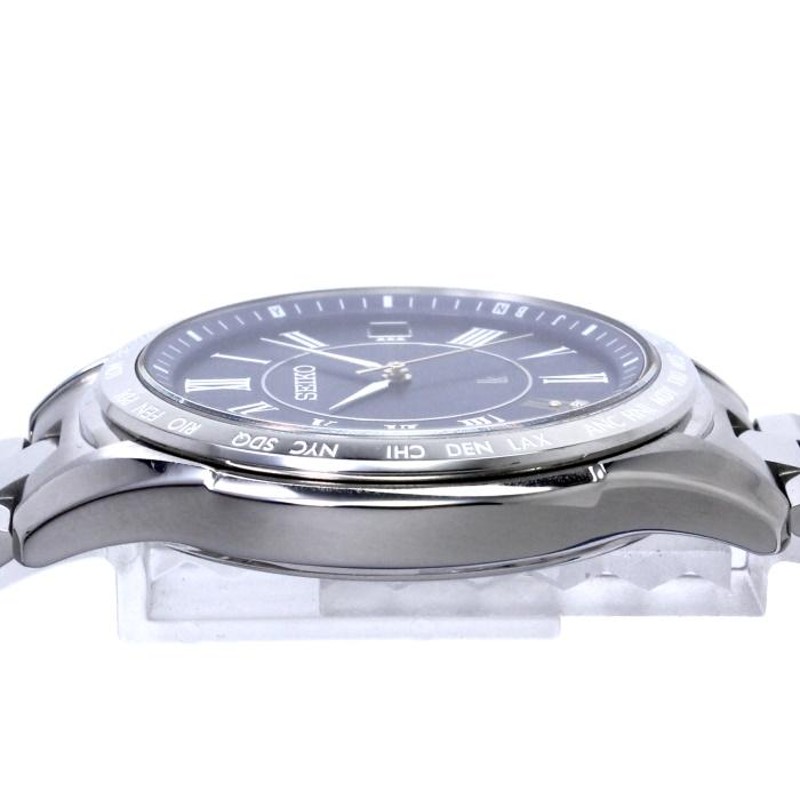 ☆美品☆ 027 セイコー ルキア ソーラー 1Pダイヤ ホワイトシェル文字盤 SEIKO - SEIKO LUKIA ソーラー腕時計 キラキラ文字盤の通販 by