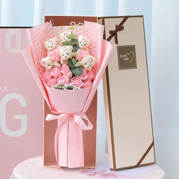 三八婦女節生日禮物送女友玫瑰花束仿真花肥皂花康乃馨香皂花禮盒 99購物節