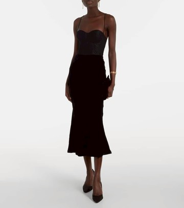 Rebecca Vallance Ethel polka-dot bustier dress