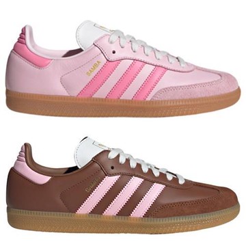 Adidas Samba OG 休閒鞋 女鞋 德訓鞋 皮革焦糖底 粉/棕【運動世界】JS4091/JS4092
