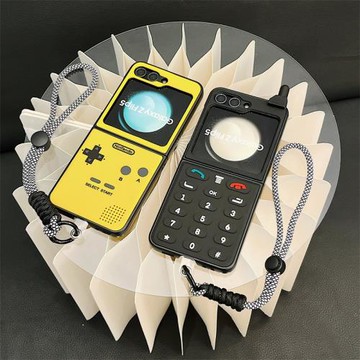 立體浮雕大哥大游戲機適用三星zflip7FE手機殼折疊屏zflip6/5保護套zflip4/3防摔殼個性創意W25FLIP男女翻蓋