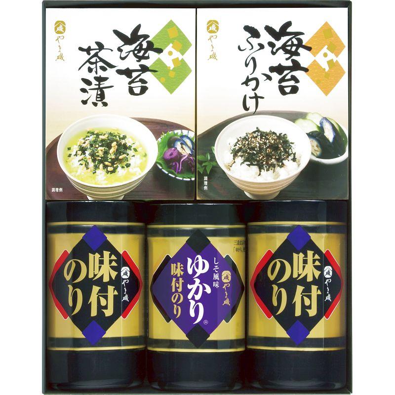 やま磯 ギフトセット（味付け海苔×２、しそ風味のり・のり茶漬け・のりふりかけ×各1） 詰め合わせ 味のリ お茶漬け 贈り物 国産 SVG-25R