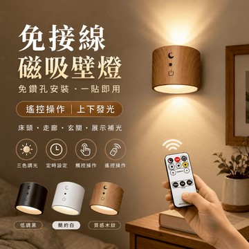 【TW現貨】充電式LED磁吸壁燈 免施工氛圍燈 床頭夜燈 臥室情境燈 玄關感應燈 走廊照明燈 樓梯燈 衣櫃櫥櫃燈