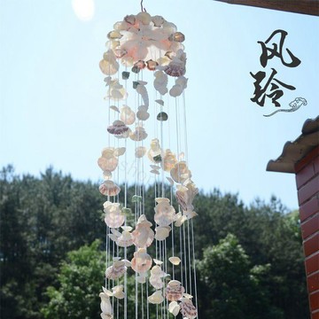 【仙氣森系古風】手工貝殼風鈴 19線風鈴 房間掛飾 房間裝飾 生日禮物 畢業禮物 女生禮物 中國風禮物 手工禮物 森系風