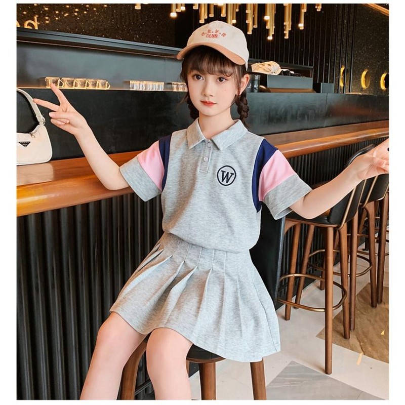 子供服 セットアップ 女の子 半袖 夏 2点セット 子供ジャージ スカート ヒップホップ 韓国子供服 キッズ 可愛い おしゃれ 小学生 通学着 新品 1 130 140 150 通販 Lineポイント最大0 5 Get Lineショッピング